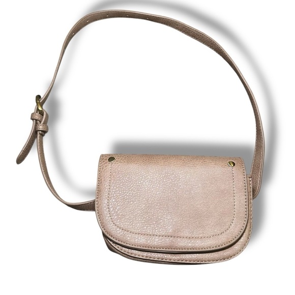 Anthropologie Handbags - Anthropologie Hazel Convertable Belt Bag in Taupe 
Vegan Leather